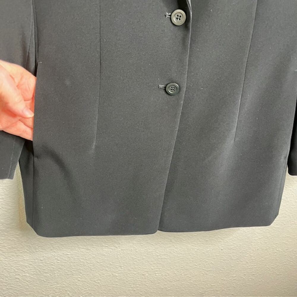 Talbots Petites Black Blazer Size 10P Tailored Dress Jacket Career Work - Picture 10 of 14